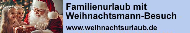 Familienurlaub Weihnachten: Der Weihnachtsmann kommt zur Bescherung in diese Hotels auf Weihnachtsurlaub.de